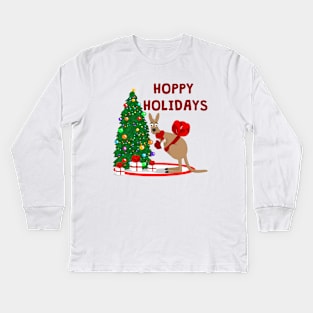 Hoppy Holidays! Kids Long Sleeve T-Shirt